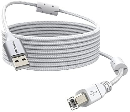 MOSWAG 32.8ft/10m USB Typ A auf Typ B Druckerkabel,Langlebiges USB High Speed ​​Druckerkabel für HP, Canon, Dell, Epson, Lexmark, Xerox, Brother, Samsung und Mehr