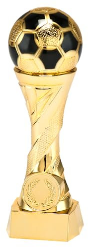 Larius Pokal Ehrenpreis Fußball in Gold und Silber mit Wunschgravur (ohne Wunschtext, Gold, XL)