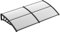 FANTASK Vordach für Haustür 199 x 99 cm, Überdachung aus Aluminium und Polycarbonat, Transparentes Pultbogenvordach, Haustürvordach, Pultvordach, Haustürdach, Türvordach für Eingangsbereich