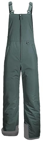 POIUIYQA Pantalones de Esquí Impermeables Hombre Mujer con Tirantes Térmicos Invierno Pantalón de Nieve Resistente al Viento para Outdoor