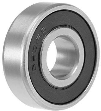 sourcing map tief Rille Ball Lager 12x32x10mm 6201-2RS Doppel Schutz GCr15 Stahl Lager