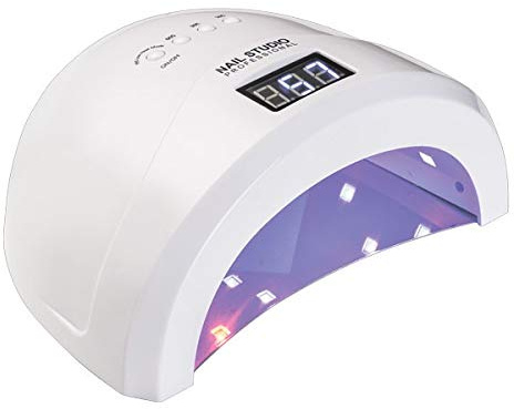 Capello point Nail Studio - Lámpara LED UV Profesional para Uñas de 48 Watt, para Reconstrucción de Uñas, Esmalte Semipermanente, Uñas de Gel, Acrílicas, con Temporizador y Pantalla LCD