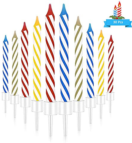 Magic Relight Geburtstagskerzen, 30 Stück Kuchenkerzen Fun Prank Kit Kuchen Tricks und Dekorationen Trickkerze für Geburtstag, Party, Weihnachten, Feier (30pcs relight candles)