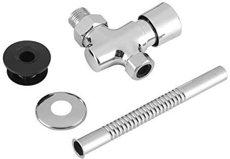 Uadme Valve Chasse d'urinoir, Valve de Chasse d'urinoir en Alliage de Zinc avec Valve d'arrêt Outil de Lavage Sous Pression Manuel pour Maison hôtel Salle Bain Toilettes