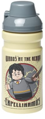 Room Copenhagen LEGO Harry Potter Hogwarts Drinking Bottle - 390 ml, Durable PP/Silicone - Fun and Practical Kids Water Flask with Covered Spout, Sports Water bottle