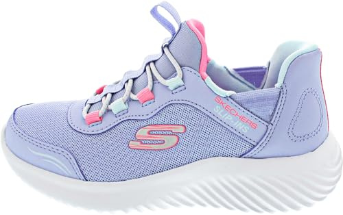 Skechers Fille Bounder Simple Cute Slip-In ENTRAINEUSE, Lavender Synthetic/Trim, 28.5 EU