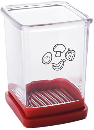 FLAVAS Affettatrice a Tazza, Affettatrice Veloce per Frutta e Verdura con Piastra di Spinta, Tritatutto Manuale in Acciaio Inossidabile, Affettatrice per Frutta a Tazza per Uova Fragole Banane