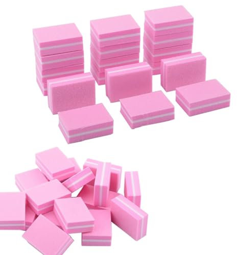 JJiaoLinin Buffer per Unghie,50 Pezzi Levigatura File Strumento Buffer Blocco a Doppia Faccia 100/180 Lime Unghie Professionali Tamponi Per Manicure e Lucidatura Delle Unghie