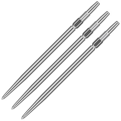 Target Darts Swiss Points, puntas de dardos suaves de punta suiza (paquete de 3) 40 mm, plateadas, accesorios profesionales para dardos