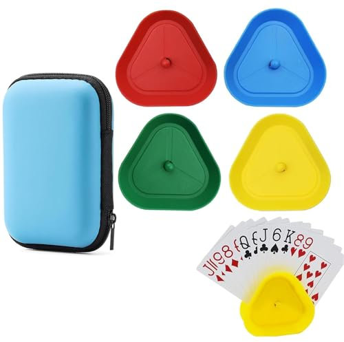WNXBFO 5 Pcs Playing Card Holder Set, Playing Card Storage Set, Cards Games Holder for Cards Game, Poker Parties, Family Card Game Nights