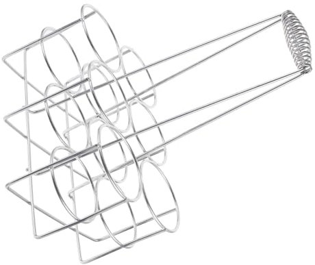 Amosfun Beer Can Rack Metal Beer Bottle Holder 6 Slots Tabletop Can Server Organizer for Bar Restaurant Kitchen