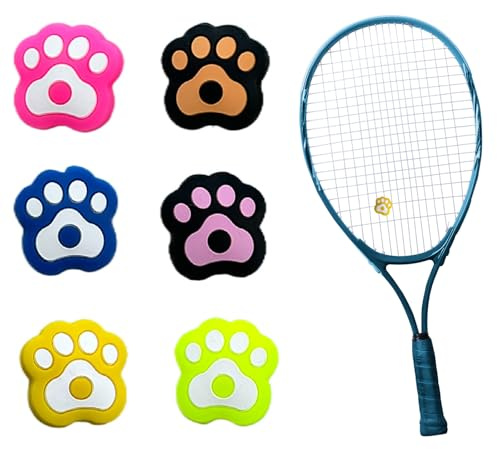 Amortisseur Tennis Raquette,Biluer 6 PCS Amortisseur Amortisseur de Vibration de la Raquette Accessoire de Tennis pour Les Joueurs (C)
