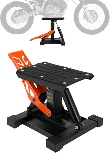 BAOUFF Dirt Bike Stand with Tool Trays,660Lbs Capacity with Damping Widen Motorcycle Stand Lift Jack Hydraulic Heavy Duty for Repair and Maintainance Dirtbike Pit Motocross Mini Bike