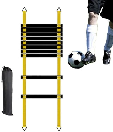 Träningsstege för benarbete och snabbträning | universell och bärbar träningsutrustning, snabbstege för fotfotboll, fotboll, friidrott, hockey Te