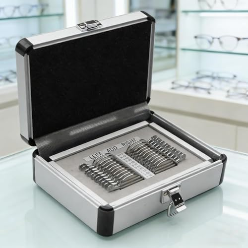 Optiskt provlins-set, 22 st progressiva linser 1,00 ~ 3,50 för visuell skärpa, inkluderar förvaringslåda i aluminium för optiker och optiska butiker