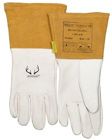 WELDAS DEERSOSOFT TIG Gants de soudage 10-2304 Grain Soft Deerskin Toucher très doux (8,5 M)