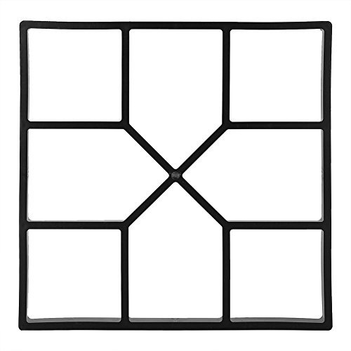 lyrlody Stampo per Pavimentazione Giardino a 8 Somparti, Stampo per Calcestruzzo, per Patio Giardino Marciapiede, in Resina PP, 40 x 40 x 4 cm