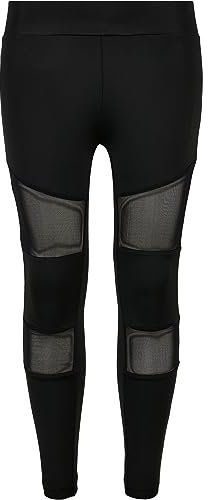 Urban Classics Mädchen Leggings Girls Tech Mesh Leggings Black 122/128