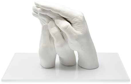Lucky Hands® 3D-Avtrycksset Family & Wedding Hands TRIO+ med xxL-avtrycksbricka (Akrylbas 20 x 30 cm)