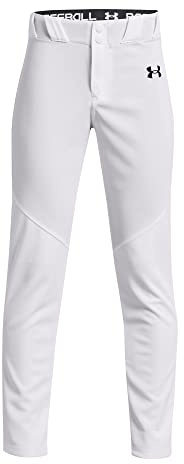 Under Armour Boys Utility Baseball Pant, (100) White / / Black, X-Large