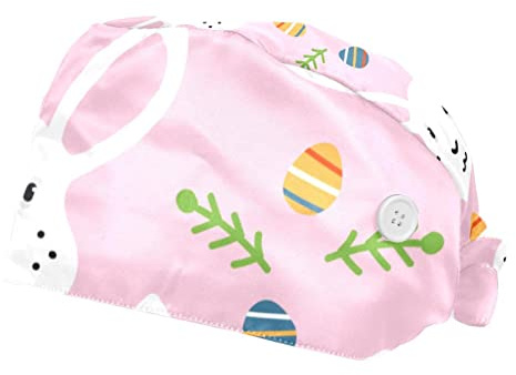Motif d'oeufs de Lapin Chapeaux de Travail Couvre-Chef Unisexe Casquette pour Hommes Femmes 2 pièces