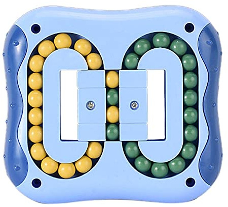JHBEMAXS Magic Bean Cube Rotating Puzzle Fidget Toys Anti Stress Ball IQ Games Educational Sensory Easter Gift for Boys Girls Kids Children Adults (Indigo)