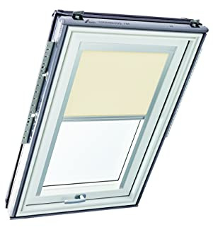 Original Roto Exclusive ZRE Roller Blind for Roto Roof Windows - Guide Rail Silver - Daylight Blind Series Designo R6/R8, i8 and Classic 64/84 - Size 074/118 | 07/11 - Fabric Colour Beige