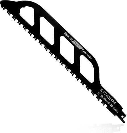 flintronic Lame Scie Sabre Alternative en Acier au Carbure de Tungstène Carbure 305 mm pour Métal, Bois, Pierre FRP, Viande ou os Congelés, Scies avec Arbre à Cardan de 0.5