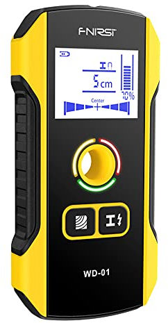 DollaTek Escáner de pared con detector de metales con agujero de posicionamiento de nuevo diseño para cables de CA vivos, metal y madera