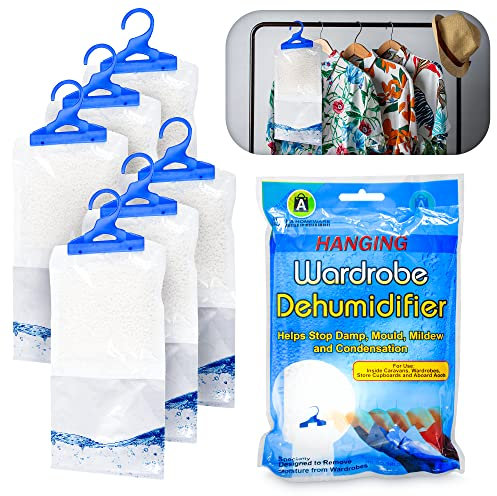18 x Hanging Wardrobe Dehumidifier Stop Moisture Humid Remover Dehumidifiers for Damp, Mould, Moisture in Bedroom, Bathroom, Basement, Garage, Wardrobes, Caravan, Shed, Office, Wardrobe