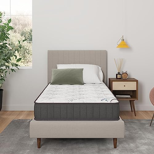 Ottomanson 9 Hybrid Twin Mattress - Firm - Made in USA - Individually Pocketed Coils & CertiPUR-US Foam - Fiberglass-Free - Bed in a Box