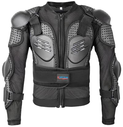 Giacca da moto per bambini con protezione per la schiena, per skateboard, pattinaggio, ciclismo