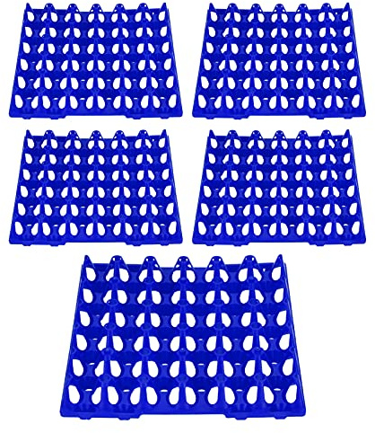 5 bandejas de plástico para huevos, 30 bandejas de huevos para granjeros de pollos domésticos, cajas de huevos apilables para múltiples huevos, ideal para almacenamiento, clasificación y envío de