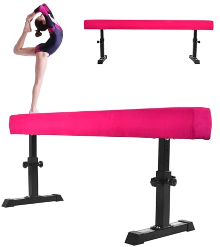 Trave ginnastica artistica per casa 5 Altezza regolabile Trave di equilibrio per bambini Capacità di carico 50 kg Traves ginnastica artistica 180cm di lunghezza Attrezzatura per l'allenamento Beam Gym