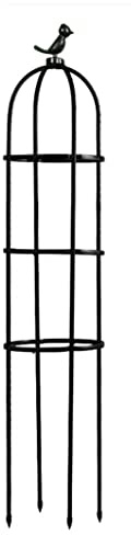 Enrejado de obelisco de jardín para Plantas trepadoras, Jaula de Planta de Torre de 3 de 47 Pulgadas de Alto para Flores, Vegetales, Vid, Forma de pájaro