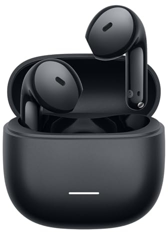 XIAOMI REDMI Buds 8 Active - TWS Bluetooth Semi-intraauriculares, Driver de Titanio de 14,2 mm, bajo Potente, 37h de autonomía, conexión Dual a 2 Dispositivos, 5 EQ, Bluetooth 5.4, IP54, Negro
