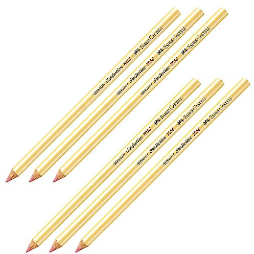Faber-Castell 205048 - Radierstift Perfection, für Blei- und Farbstifte, 6 Stück