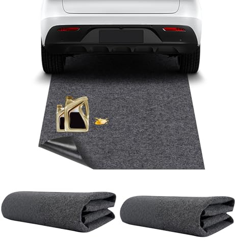 Garage Oil Mat, 2PCS Oil Spill Collection Pad with Waterproof Rubber Backing Under Car Absorbent Mat Protects from Spills Drops Splashes and Stain (70 * 90CM)