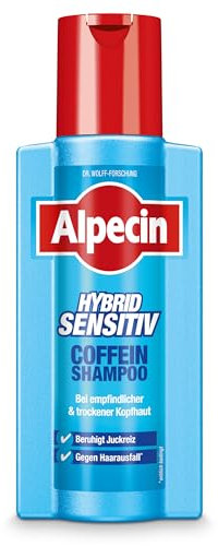 Alpecin Hybrid Shampoo 250ml | Natural Hair Growth Shampoo for Sensitive and Dry Scalps | Energizer for Strong Hair | Hair Care for Men Made in Germany