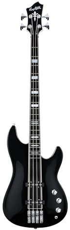Hagstrom SUWEB-BLK Guitare basse 4 cordes Noir brillant Noir