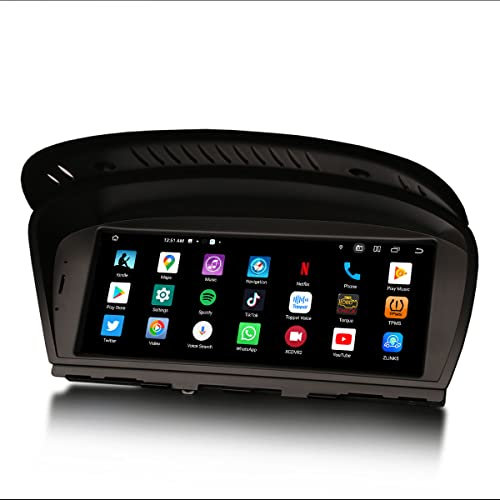 Erisin Android 14 8 Core 4+64GB Estéreo de Automóvil Autoradio 8.8 Pulgadas para Serie 3 E90 E91 E92 E93 Serie 5 E60 E61 E63 E64 Carplay IPS WiFi 4G Dab+ DVR OBD2 -Sistema CCC