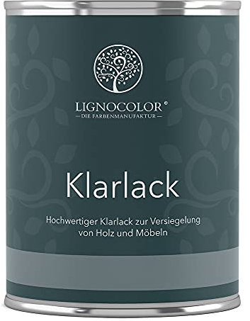 Lignocolor Klarlack hochwertige und professionelle Versiegelung für Möbel- und Holzoberflächen (750 ml, Seidenmatt)