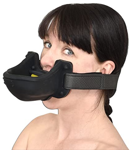 Honeylust - BDSM Bâillon urinaire en silicone + 4 embouts buccaux - Fétiche Sex Toys - Bondage esclave Mouth Gag Harnais de tête avec grand bol de récupération