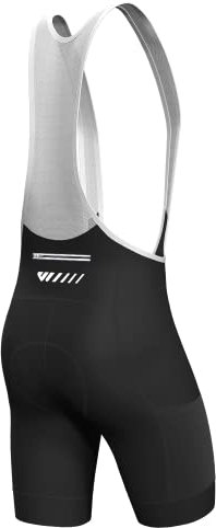 Lo.gas Herren Radfahren Bib Shorts, Radfahren Shorts für Männer Gel gepolstert mit Taschen, Road Shorts atmungsaktiv Quick-Dry,Schwarz,M