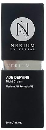Nerium Night Face Cream | Clean Beauty Peptide & Collagen Hydrating Face Moisturizer with Aloe, Jojoba & Vitamin E | Overnight Firming & Smoothing | 30 ml