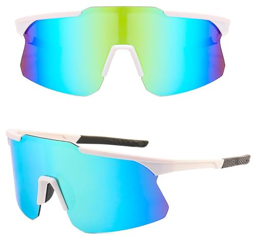 BECILES Solglasögon/cykelglasögon för män och kvinnor, sportglasögon/skyddsglasögon med UV-skydd för utomhusaktiviteter som cykling, löpning, klättring, bilkörning, fiske, golf och skidåkning