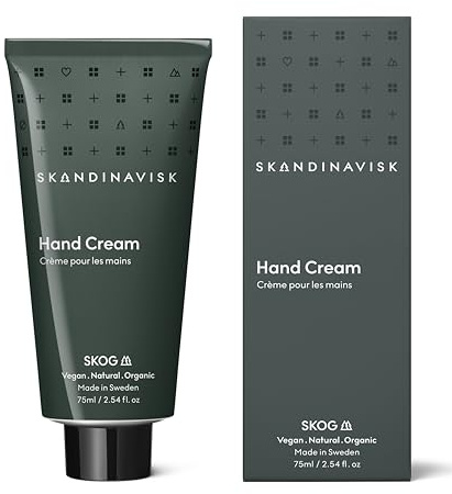 Skandinavisk SKOG ‘Forest’ Hand Cream, Scent Notes: Pine Needles and Fir Cones, Birch Sap and Woodland Lily of the Valley, Vegan Formula, 75 ml