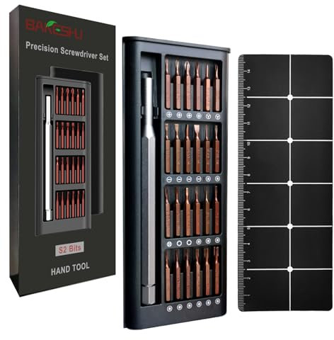 BAKESHU Mini Screwdriver Set,Torx Screwdriver Set T2 T3 T4 T5 T6 T8 T9 T10 T15,Phillips,Flat,Star,P5,etc.Repair for Laptop, PC,Ring Doorbell, iPhone, Xbox, Glasses, Watch, etc(26 in 1)