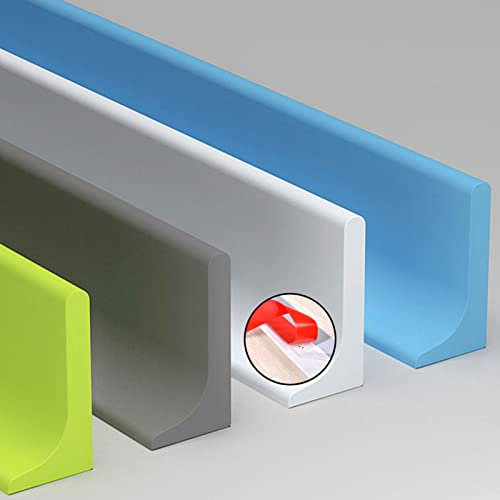 Striscia di tappo dell'acqua della porta della doccia per il bagno Barriera dell'acqua del silicone per stanza umida 120 cm striscia di separazione bagnata e asciutta con diga adesiva
