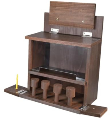 perfk Mangeoire à écureuils en Bois, Mangeoire à Nourriture pour Les Amateurs D'écureuils de Patio, Jardin D'arrière-Cour